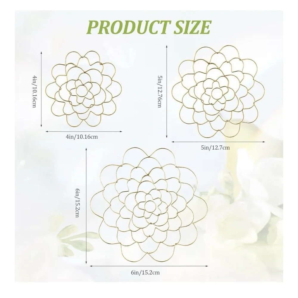 Flower Arranger Holder, Floral Arrangement Holder Bouquet Twister‎ Reusable Gold